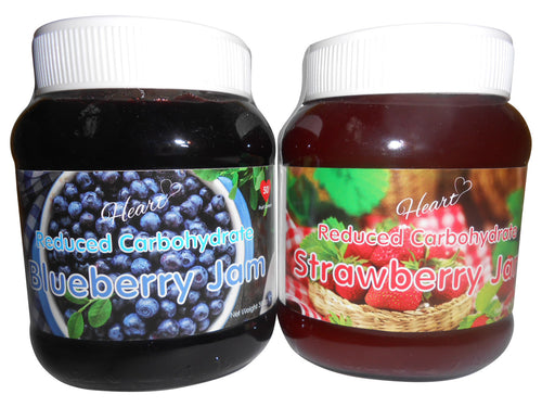 SugarFree Blueberry and Strawberry Jams with Natural Sweeteners-heart-cafe.co.uk