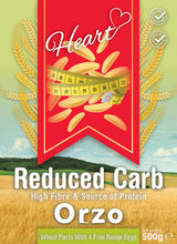 Low Carb Wheat Orzo Rice Pasta 500g-heart-cafe.co.uk