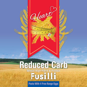 Low Carb Wheat Fusilli Pasta 1KG-heart-cafe.co.uk
